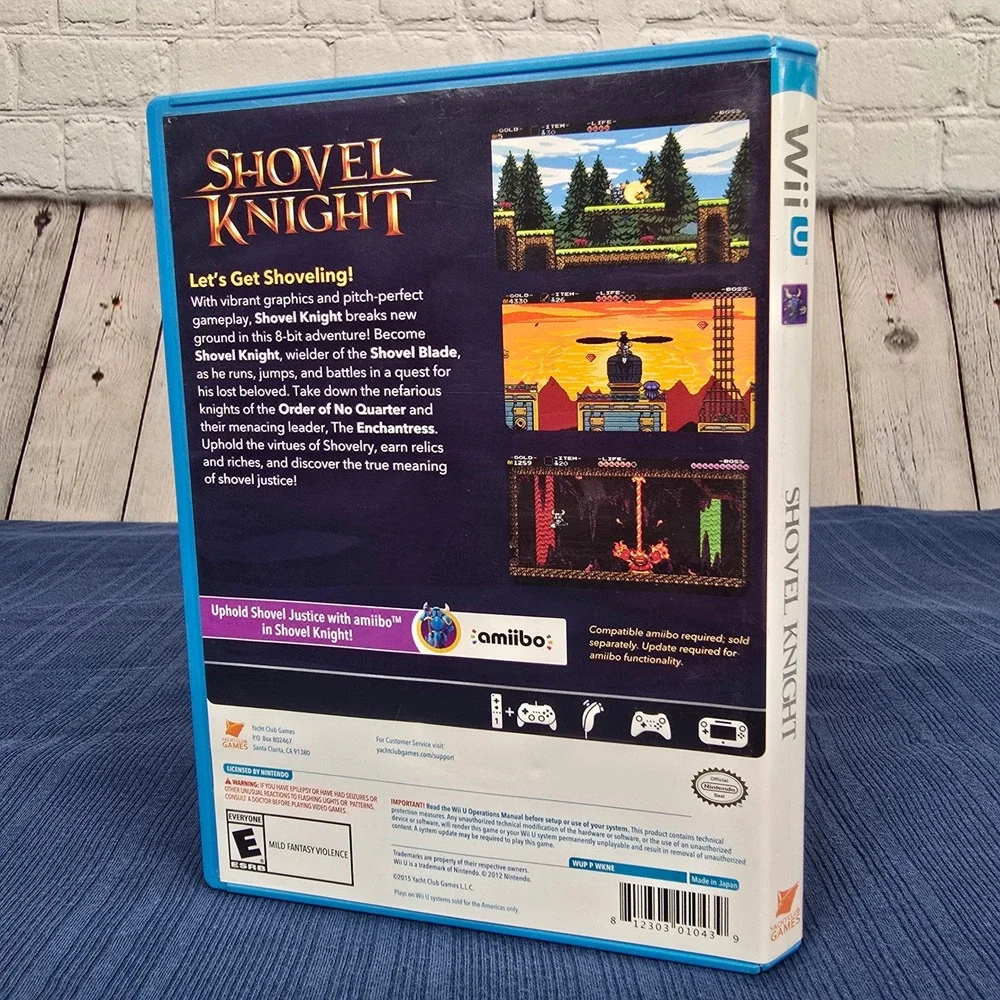 Shovel Knight Nintendo Wii U 2015 Yacht Club Games Action Platformer Retro Style